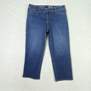Sonoma Life + Style Capri Jeans Women's 8 Blue Mid Rise Stretch Casual Denim